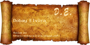 Dobay Elvira névjegykártya
